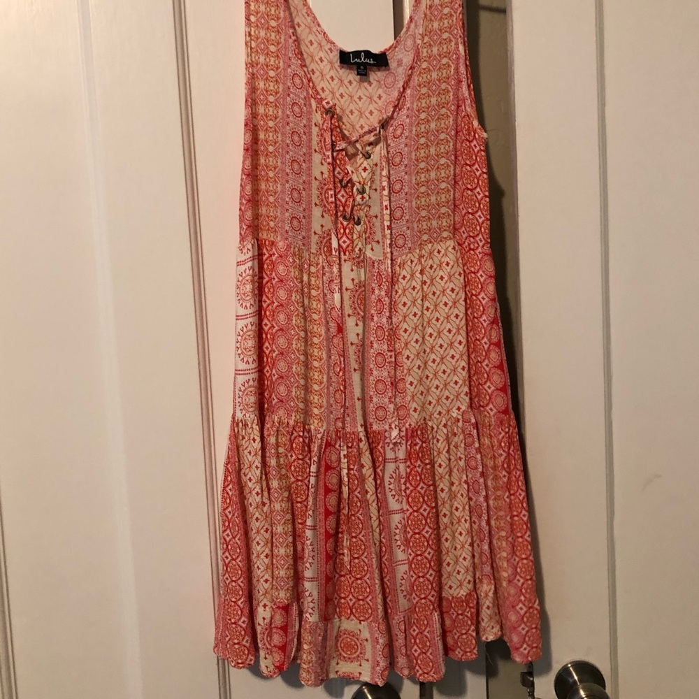 Pink patchwork dress